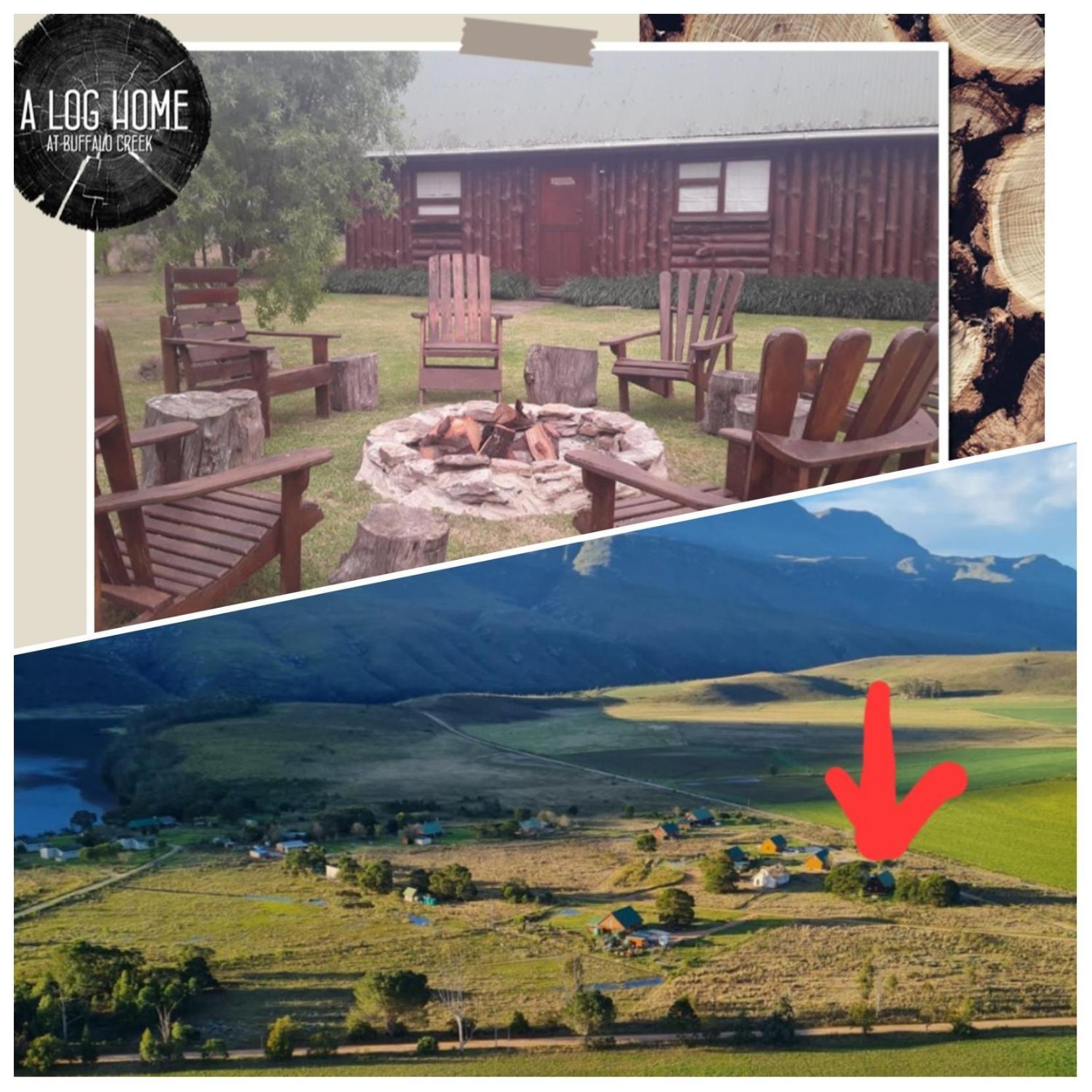 A Log Home At Buffalo Creek Buffeljagsrivier Экстерьер фото